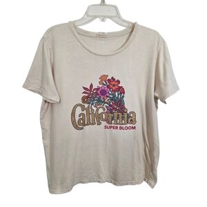 Mother Itty Bitty Goodie California Super Bloom Tee T-Shirt Boho Retro Size XL